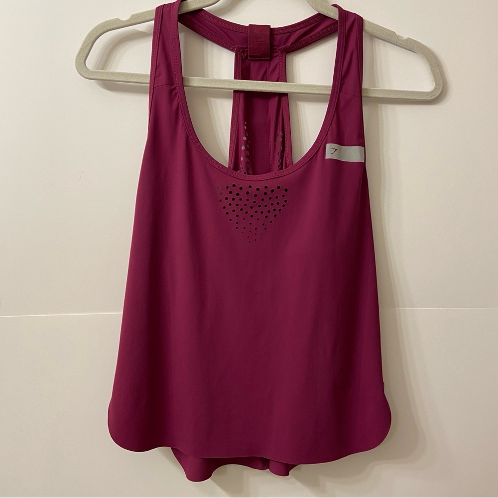 Gymshark Burgundy Bib Racerback Tank Top